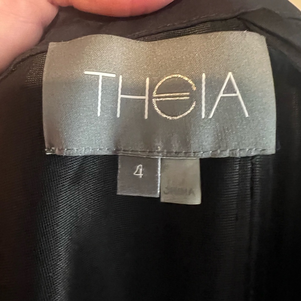 Theia Strapless Tea Length Formal Gown - Picture 8 of 15